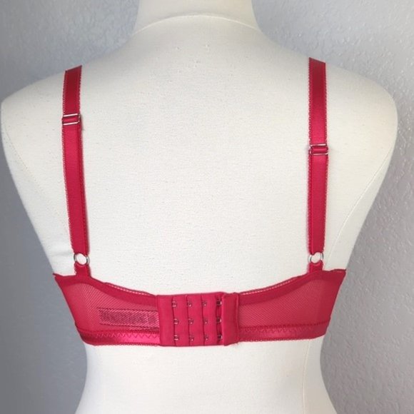 Victoria Secret 36DD Demi Bra Dream Angels Lace & Rhinestones Lined Underwired - Picture 3 of 8